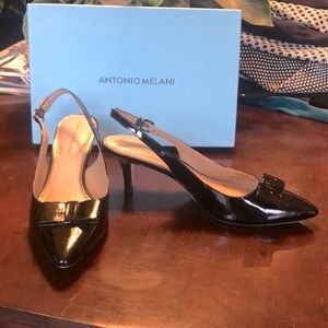 Antonio Melani size 8.5 black low heels